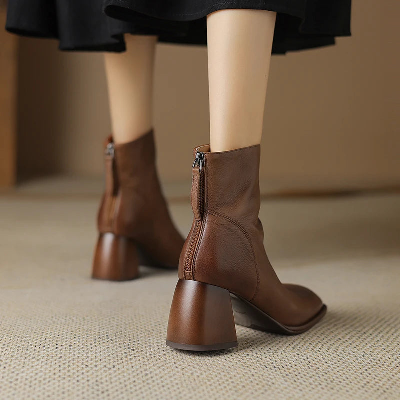 Botas de Cuero con Tacón | ALTAMIRA™
