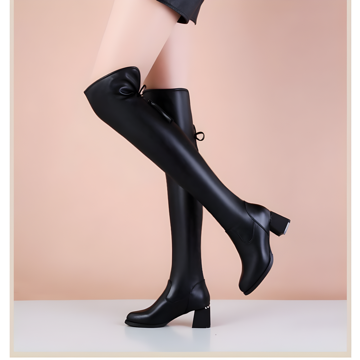 Botas Altas de Cuero con Tacón | TAMAR™