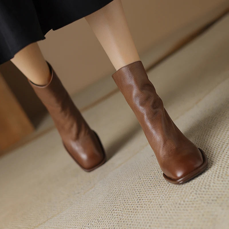 Botas de Cuero con Tacón | ALTAMIRA™