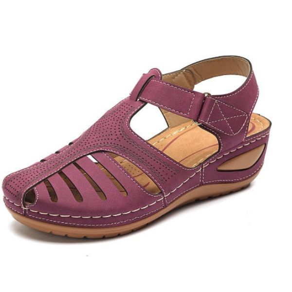 Fabiola | Sandalias ortopédicas de cuero estilo vintage