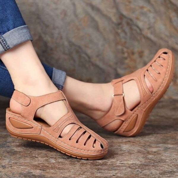 Fabiola | Sandalias ortopédicas de cuero estilo vintage