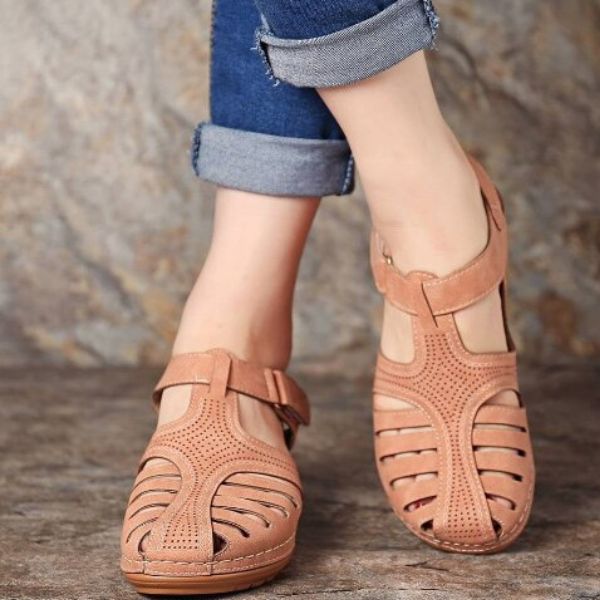 Fabiola | Sandalias ortopédicas de cuero estilo vintage