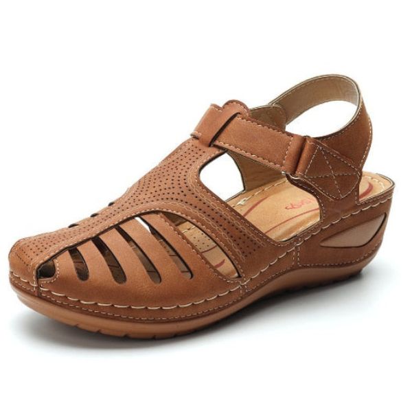 Fabiola | Sandalias ortopédicas de cuero estilo vintage