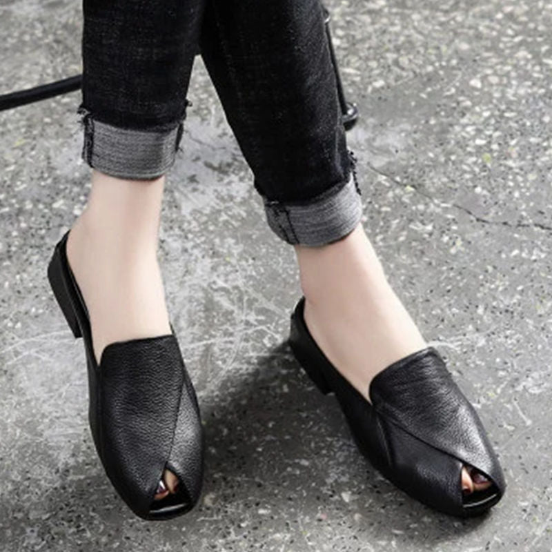 Zapatos con parte superior abatible