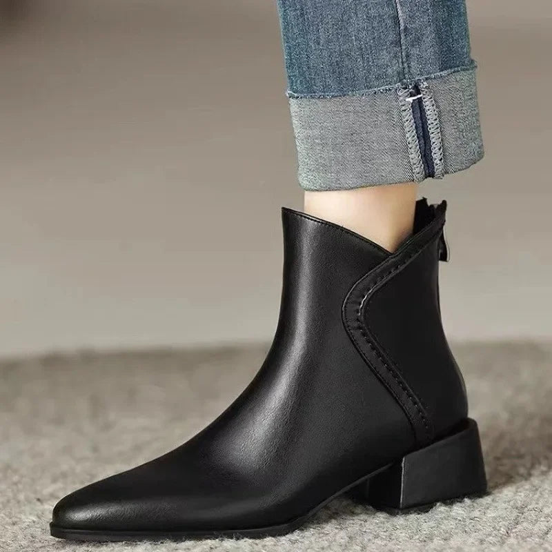 Botas de cuero con tacón | SAMIRA™