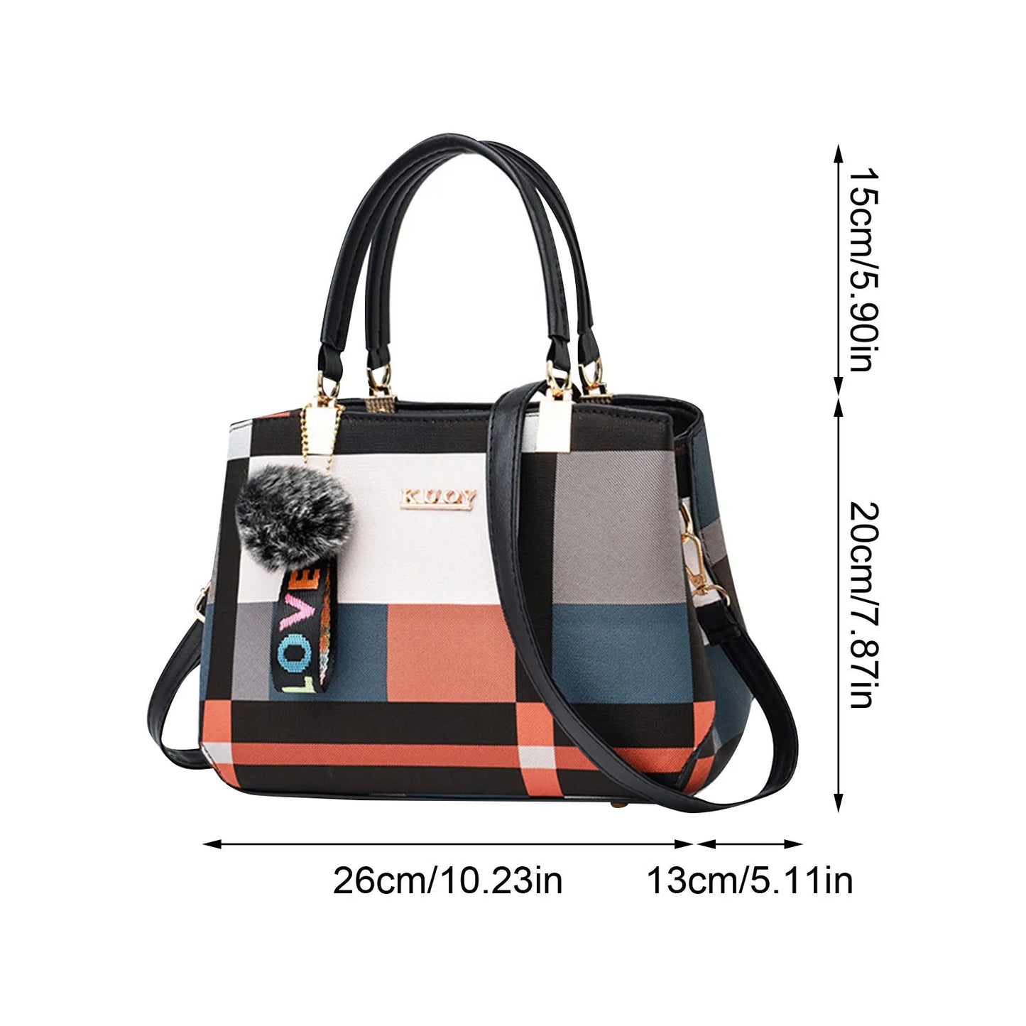 ARTEMIS™ | Bolso de Cuero con Estampado de Cuadros