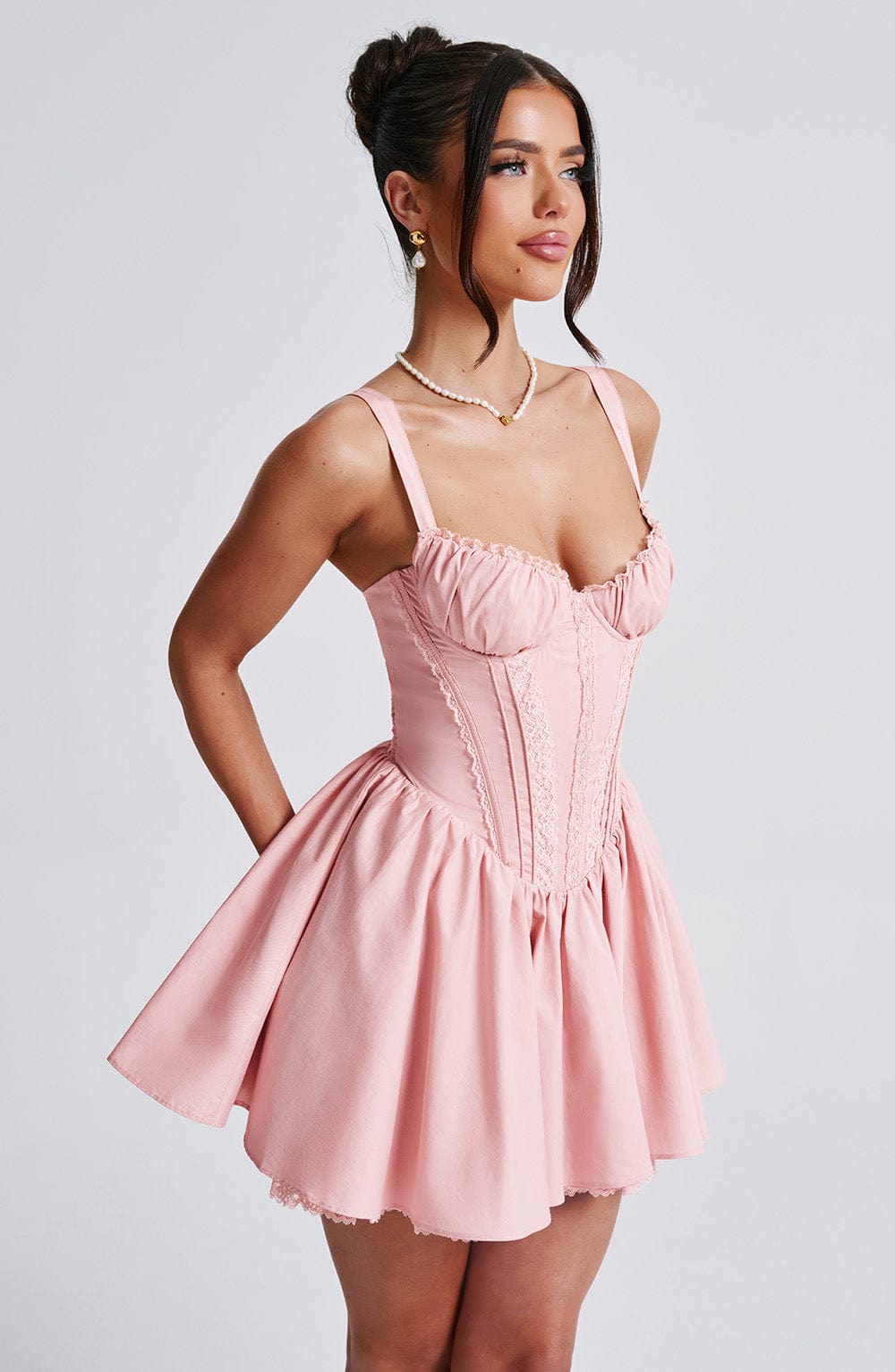 Vestido Mini Josie - Rosa Claro