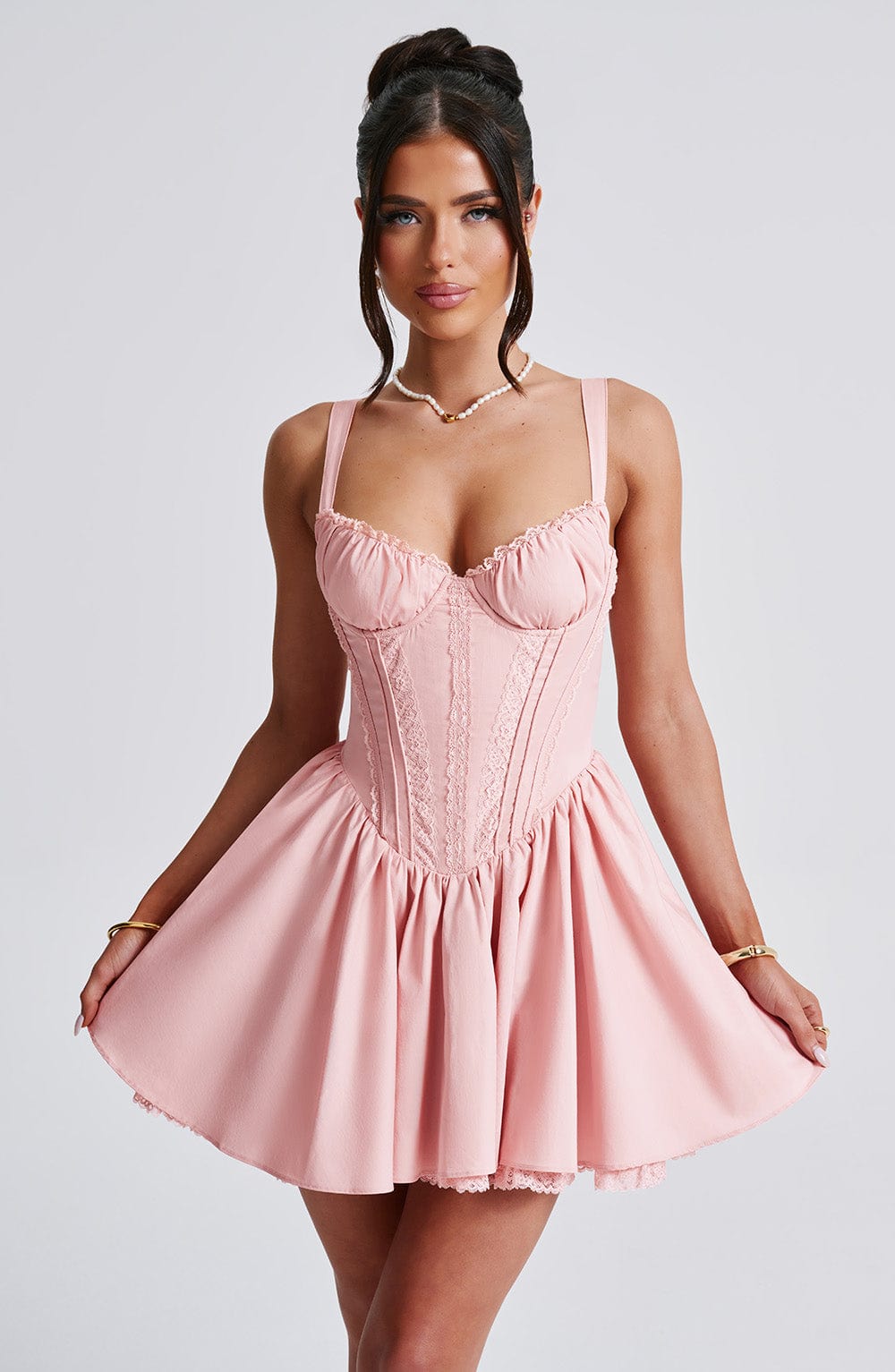 Vestido Mini Josie - Rosa Claro