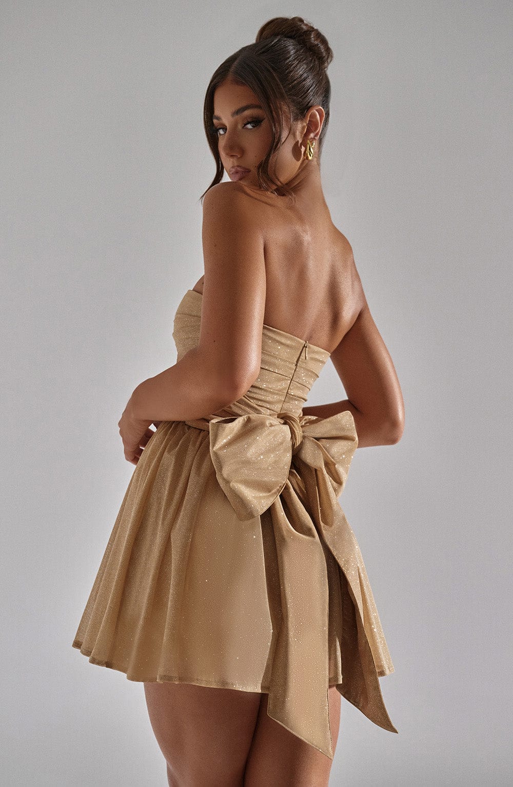 Vestido Mini Katrina - Brillo Dorado
