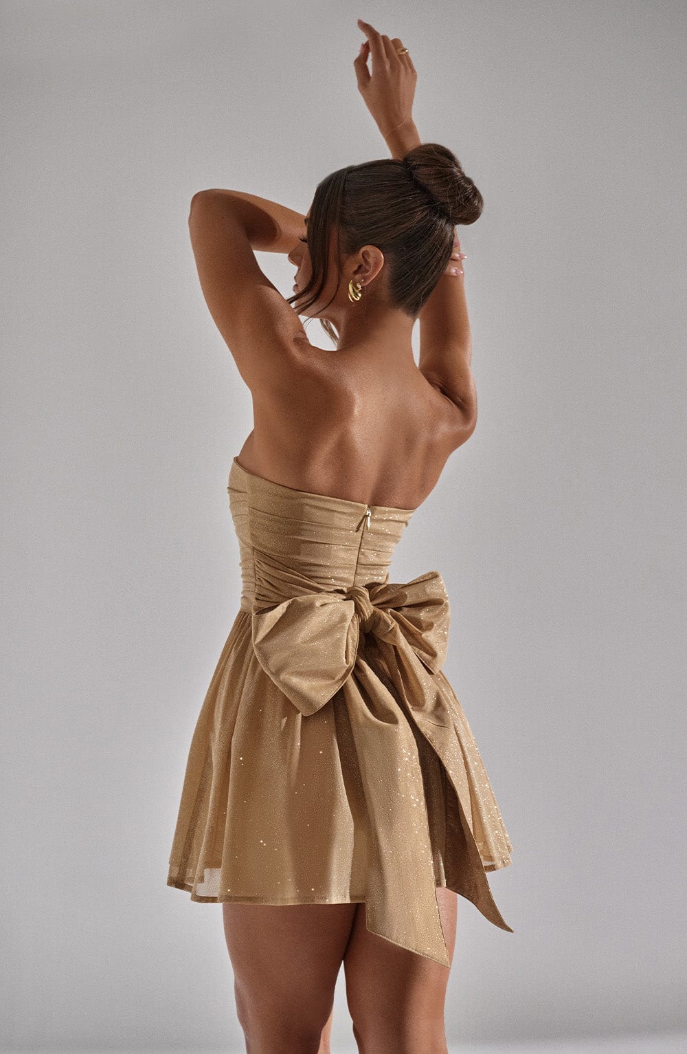 Vestido Mini Katrina - Brillo Dorado