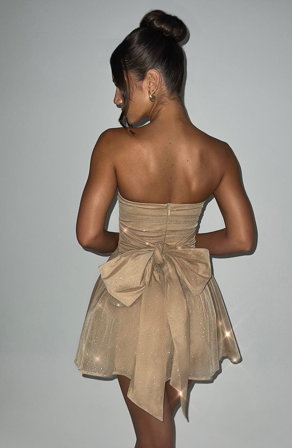Vestido Mini Katrina - Brillo Dorado
