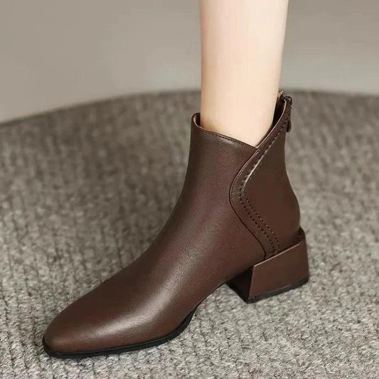 Botas de cuero con tacón | SAMIRA™