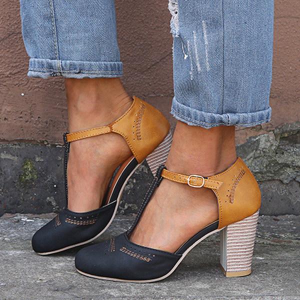 Evelyn | Sandalias de tacón de bloque para mujer