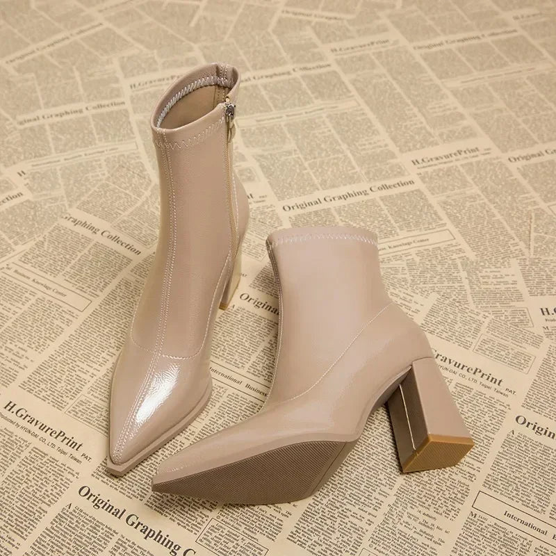 Botas de Charol con Tacón | MILAN™