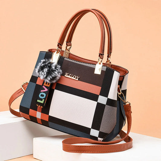 ARTEMIS™ | Bolso de Cuero con Estampado de Cuadros